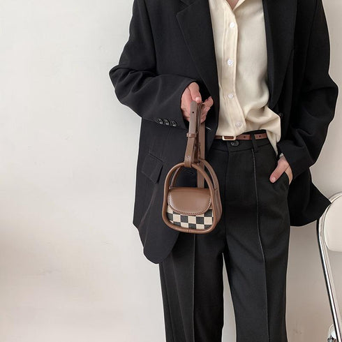 Plaid accessories bag mini children's small bag foreign style crossbody bag